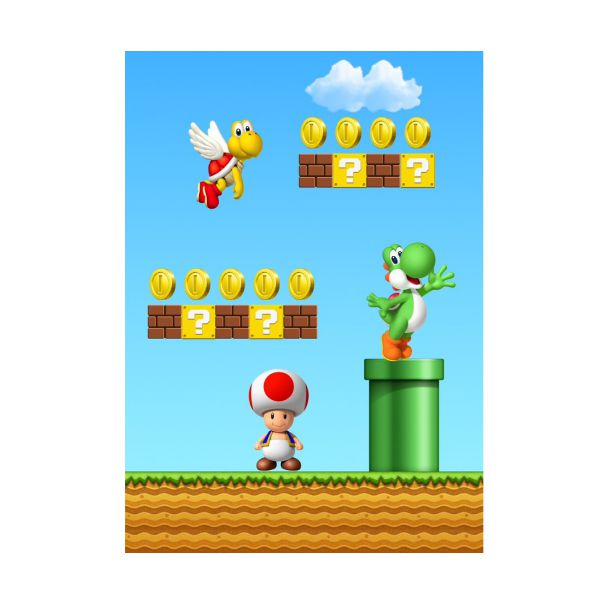 Painel 2,5mx1,5m Mario Bros